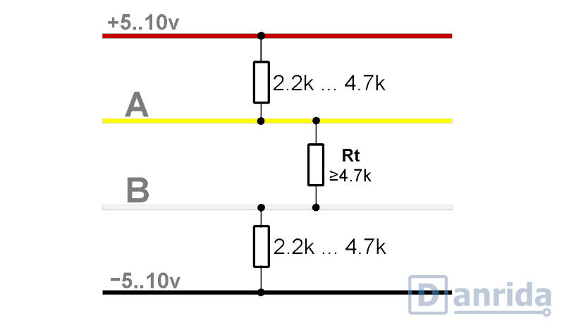 RS485 bus terminating 800